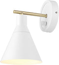 Globe Electric 65542 1-Light Plug-in or Hardwire Wall Sconce, Matte White by GlobeElectric