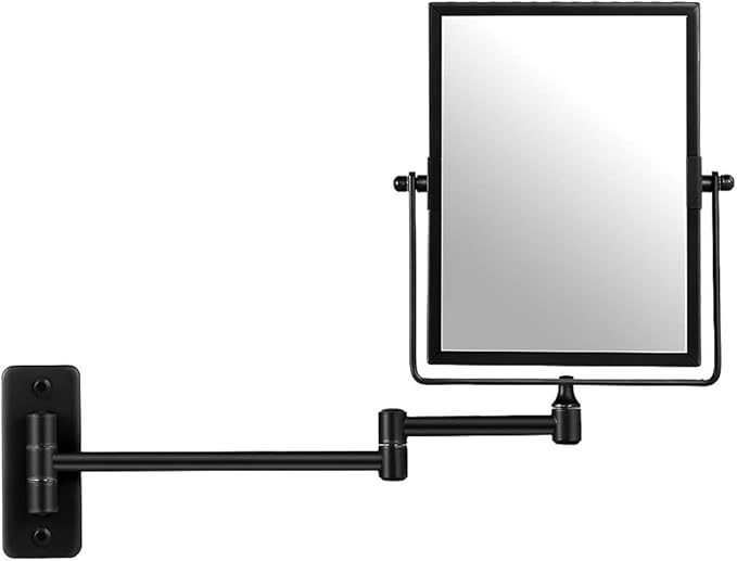 QiMH 3X Magnified Wall Mounted Mirror, Rectangular 8x6 Inch - Image 2