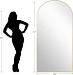 Dewfig Arched Full Length Mirror, Full Body Mirror - Image 9