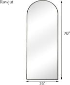 Rowjut Full Length Mirror Arched Floor Length Mirrors, Aluminum Frame - Image 4