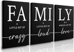GUBIYU Black Home Wall Art for Living Room Family Sign Prints Canvas Painting by GUBIYU