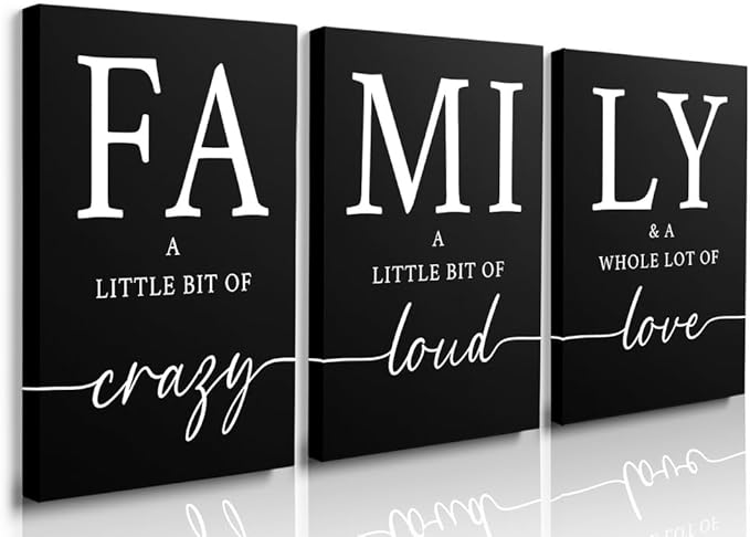 GUBIYU Black Family Home Wall Decor by GUBIYU