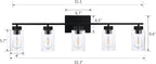 5 Light Bathroom Vanity Light Fixtures, Matte Black Modern Wall Lights - Image 3