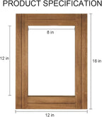 Rectangle Wall Mirror for Bathroom, Distressed White Wood Decor - Image 3
