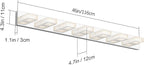 Ralbay 46" LED Chrome Vanity Lights 7 Lights Acrylic Stainless Steel LED Modern - Image 5