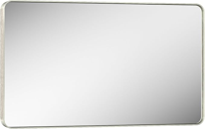 Keonjinn 40 x 24 Inch Brushed Nickel Bathroom Mirrors - Image 8