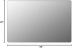 LOAAO 48x32 Inch White Metal Framed Bathroom Mirror - Image 9