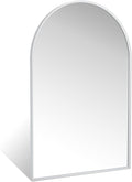 24" x 36" Silver Arched Mirror, Modern Aluminum Alloy Metal Frame, Arch by Minuover