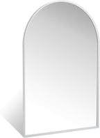 24" x 36" Silver Arched Mirror, Modern Aluminum Alloy Metal Frame, Arch by Minuover