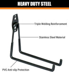 WMK 7.3'' Garage Hooks Heavy Duty 4 Pack, Wall Mount Utility Hooks - Image 5