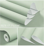 Dimoon 236''x17.7'' Green Peel and Stick Wallpaper Contact Paper Modern Self - Image 3