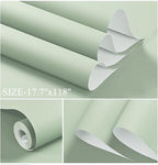 Dimoon 118''x17.7'' Green Peel and Stick Wallpaper Contact Paper Modern Self - Image 3