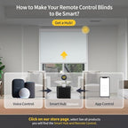 Motorized Blinds with Valance Cover Upgraded Smart Grasscloth Fabric Electric - Image 5