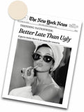 iHery Unframed Hepburn Newspaper Trendy 16x20 in Vintage Headline Canvas Print by iHery