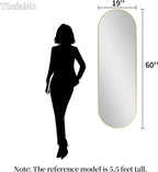 Oval Full Length Mirror, Ultra-Clear Explosion-Proof Dressing Mirror, Simple & - Image 2