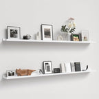 Boswillon 70.9 Inches Long Floating Shelves, 2 Set White Wall Shelf by Boswillon
