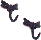 2pcs Dragonfly Coat Hooks Decorative Creativity Wall Mounted Hanger Hook by Geenite