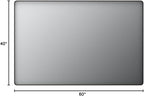 LOAAO 60X40 Inch Black Metal Framed Bathroom Mirror - Image 9