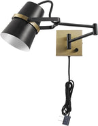 Globe Electric 51345 1-Light Plug-in or Hardwire Swing Arm Wall Sconce by GlobeElectric