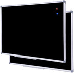 2 Pack Durable 48x36 Inch Large Magnetic Black Chalkboard – Wall-Mounted by DexBoard