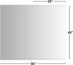 Ruomeng Home Gym Mirror, Large Frameless Body Mirror Tempered Glass - Image 3