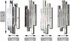 Artisan Set of 4 Silver Beveled Wall Decor Mirrors - Image 6