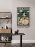 Vintage Lose Your Mind Find Your Soul Poster Mental Health Inspirational Quote - Image 5