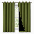 NICETOWN 100% Blackout Curtain Panels, Thermal Insulated Black Liner Curtains by NICETOWN