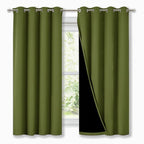 NICETOWN 100% Blackout Curtain Panels, Thermal Insulated Black Liner Curtains by NICETOWN