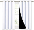 NICETOWN White 100% Blackout Curtains 45 inches Long, 2 Thick Layers Completely by NICETOWN