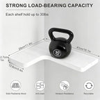 Floating Corner Shelves, Wall Shelf Set of 3, Shelves - Image 2
