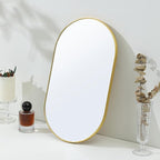 Gold Oval Mirror, Vanity Mirror - Image 5