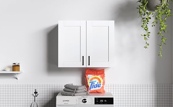 White Laundry Room Cabinets and Storage - Image 6