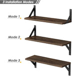 Forbena Rustic Floating Book Shelves - Image 7