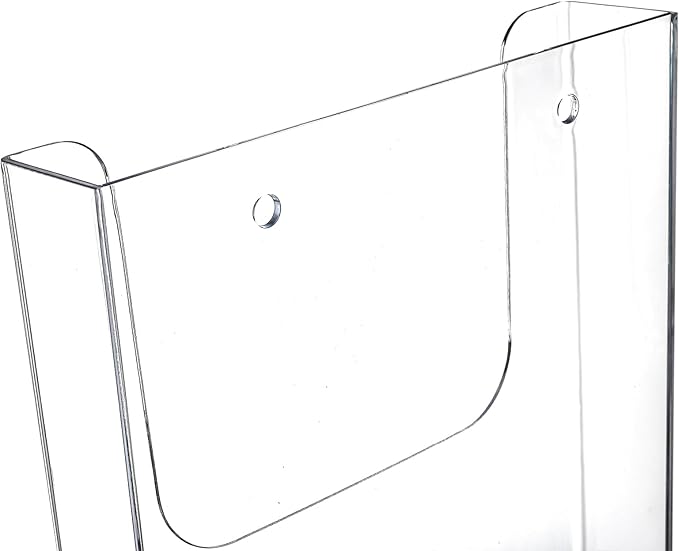 3 Pack Acrylic Brochure Holder, 8.5 x 11 Inch Brochure Holder Wall Mount - Image 5