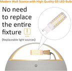 Aipsun 4 Pack Nickel Modern LED Wall Sconce Hardwired Indoor Wall Lights Up and - Image 3