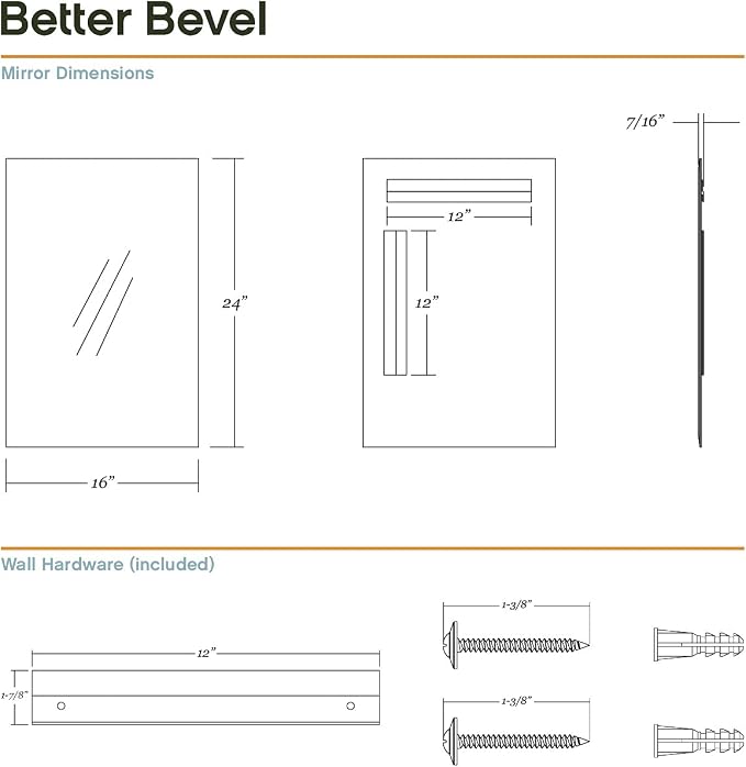 Better Bevel Frameless Rectangle Mirror - Image 5