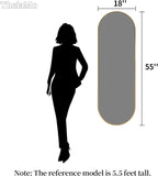 Oval Full Length Mirror, Ultra-Clear Explosion-Proof Dressing Mirror, Simple - Image 2