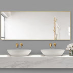 Dewfig Full Length Mirror with Stand, Full Body Mirrors, Hanging or Wall - Image 4