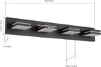 SineRise LED Modern Bathroom Vanity Light Fixtures, Matte Black Modern Acrylic - Image 7