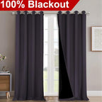 NICETOWN Full Shading Curtains for Windows, Super Heavy-Duty Black Lined - Image 2