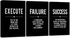 Framed Canvas Wall Art Success Quote, Office Wall Art, Positive Motivational - Image 9