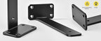 12 Pack - 8 inch Black Hidden L Shelf Bracket Iron Floating Shelf Brackets - Image 7