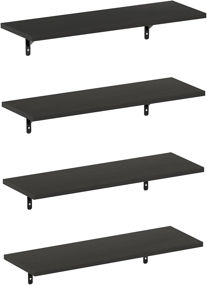 Furinno Rossi Floating Shelves for Wall Set of 4, 23-Inch Wall Shelf, Floating by Furinno-FitsYourSpaceFitsYourBudget