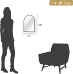 Arched Mirror, Modern Bathroom Wall Mirror Aluminum Alloy Framed Brushed Metal - Image 7