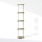 Furinno Turn-N-Tube Storage Shelves, 5-Tier Book Shelf, Corner Shelf, Toolless - Image 6