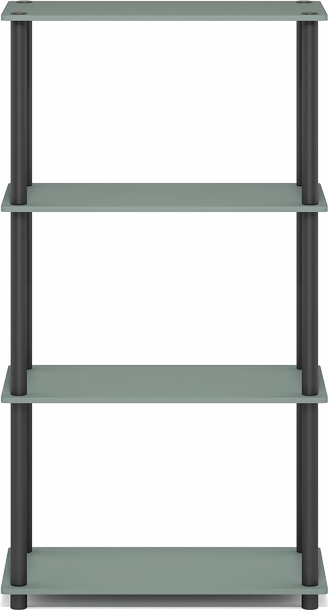 Furinno Turn-N-Tube Storage Shelves, 4-Tier Toolless Book Shelf, Corner Shelf - Image 8