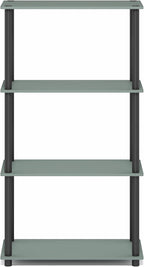 Furinno Turn-N-Tube Storage Shelves, 4-Tier Toolless Book Shelf, Corner Shelf - Image 8