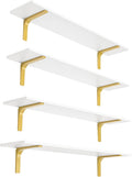DINZI LVJ Long Wall Shelves, 39.4" Wall Mounted Shelves Set of 4, Large by DINZILVJ