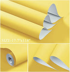 Dimoon 236''x17.7'' Yellow Peel and Stick Wallpaper Contact Paper Modern Self - Image 2